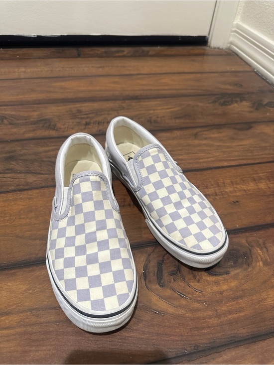 Vans Shoes - Checkerboard VANS Slip-On Sneakers in Lavender and White